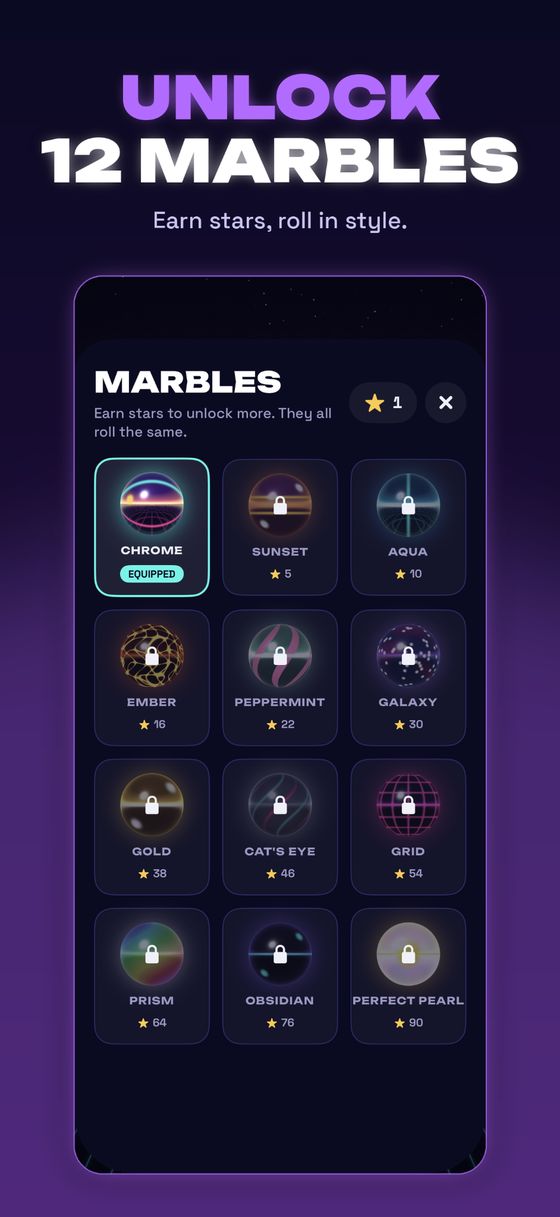 Unlock 12 marbles
